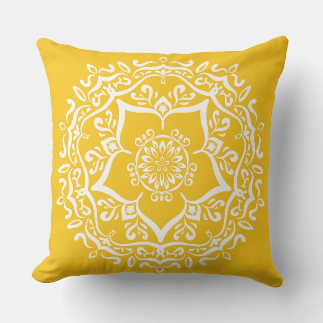 Honey Mandala Kissen (Vorderseite)