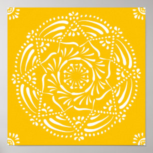 Honey Mandala Poster