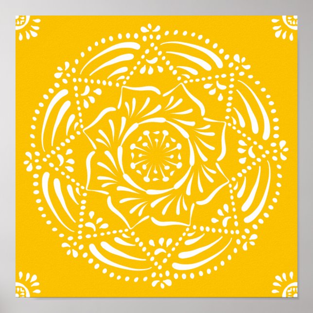 Honey Mandala Poster (Vorne)