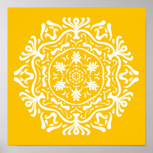 Honey Mandala Poster