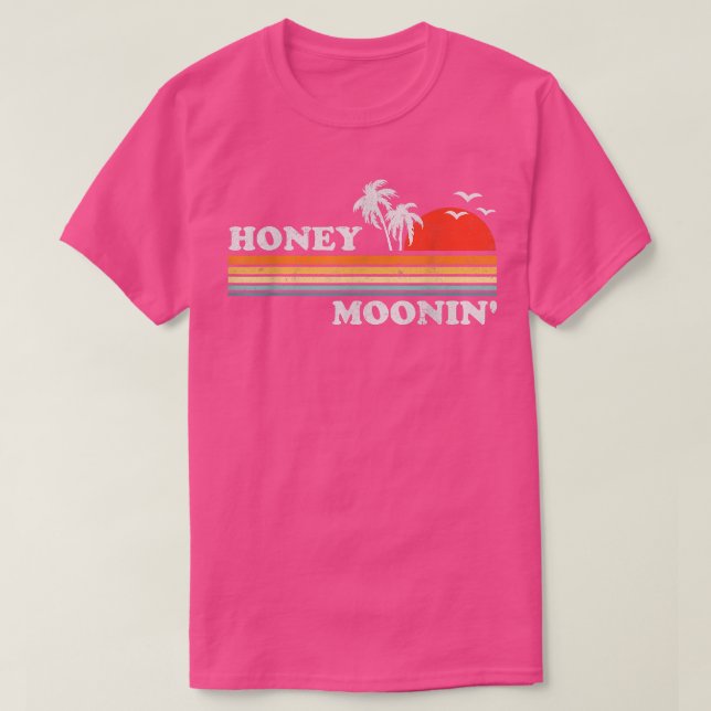 Honey Moonin Beach Honeymoon Vacation Men Women Co T-Shirt (Design vorne)