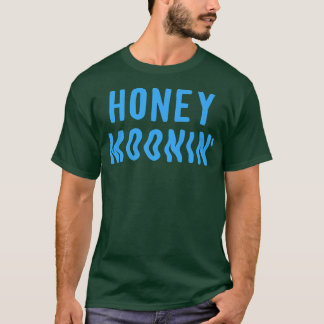 Honey MooninCool Verheiratet Couple Blue Tropical T-Shirt