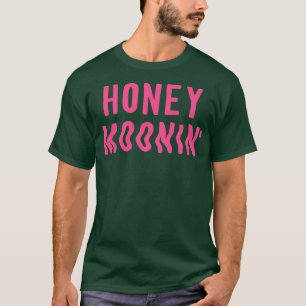 Honey MooninCool Verheiratet Couple Pink Tropical T-Shirt
