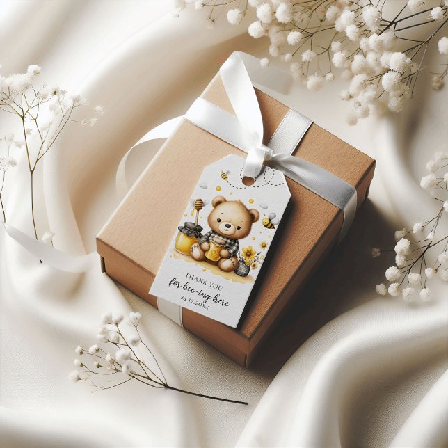 Honey Niedlich Bear Bear Theme Vielen Dank zum Geb Geschenkanhänger (Von Creator hochgeladen)