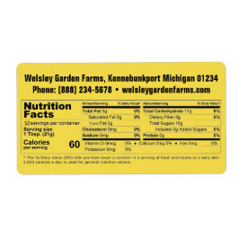 Honey Nutrition Facts & Business Info-Produkt
