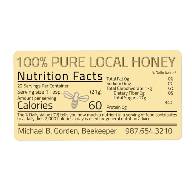 Honey Nutrition Little Bee Rücksendeadressen-Aufkl (Vorne)
