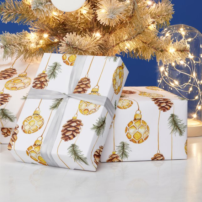Honey Pine Cones Christmas Geschenkpapier (Feiertage)