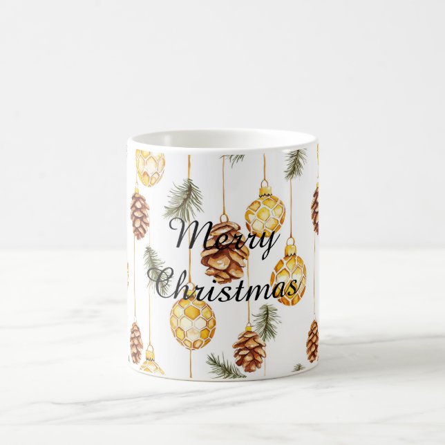 Honey Pine Cones Christmas Kaffeetasse (Mittel)
