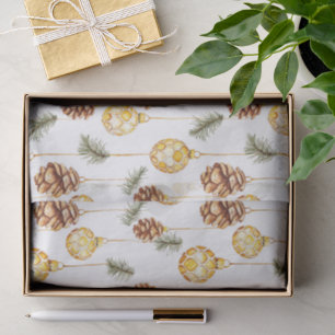 Honey Pine Cones Christmas Seidenpapier