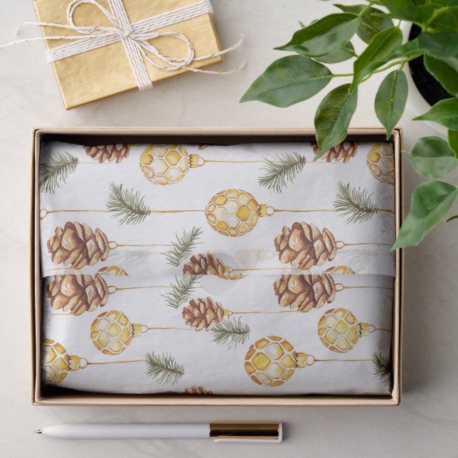 Honey Pine Cones Christmas Seidenpapier (Geschenk)
