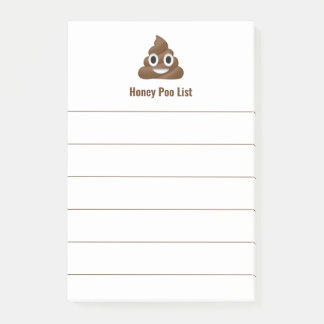 Honey Poo Liste Lustiges Poo Emoji Post-it Klebezettel
