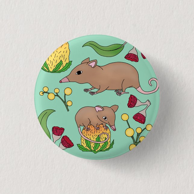 Honey Possum Button (Vorderseite)