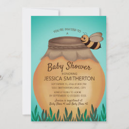Honey Pot and Honeybee Baby Shower Einladung
