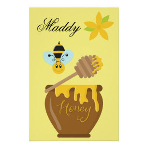 Honey Pot Honeybee Kinderzimmer Kids Wall Art Prin Poster