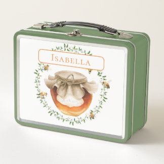 Honey Pot Watercolor Personalisiert Metall Brotdose