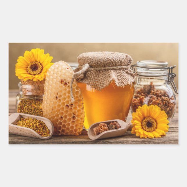 Honey Rechteckiger Aufkleber (Vorderseite)