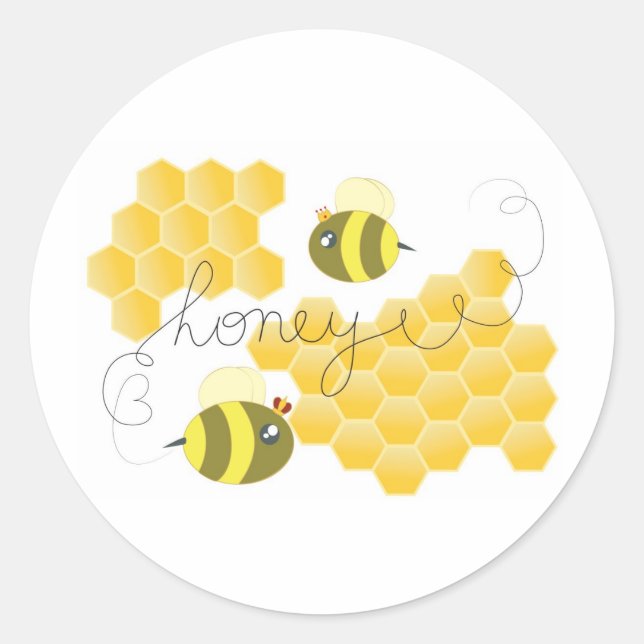 honey runder aufkleber (Vorderseite)