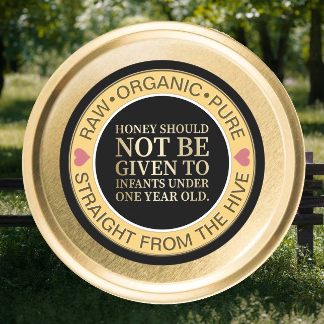 Honey Säugling Warning Lid Label & Honey Beschreib Runder Aufkleber (Von Creator hochgeladen)