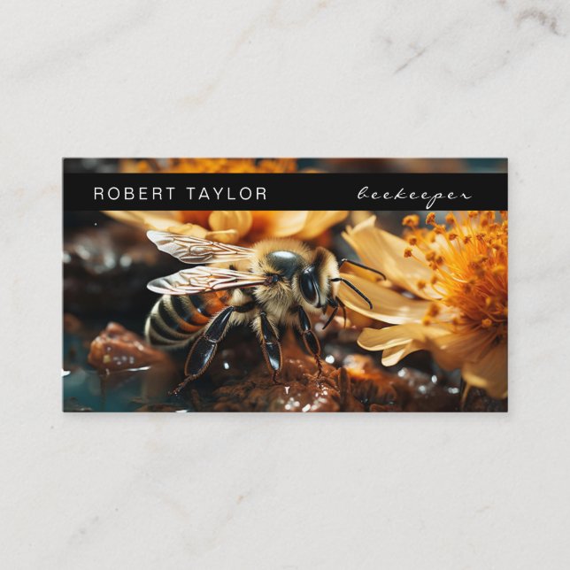 Honey Seller Beekeeper Ring Bauer Card Visitenkarte (Vorderseite)