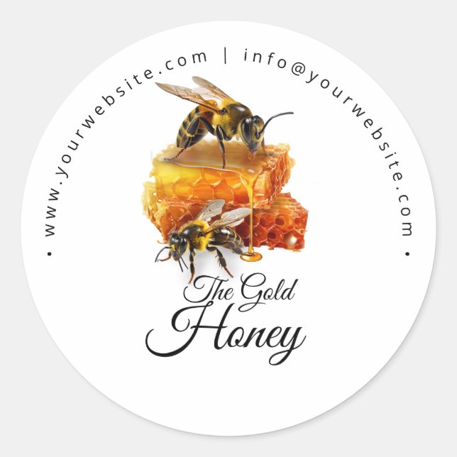 Honey Seller - Imker Runder Aufkleber (Vorderseite)