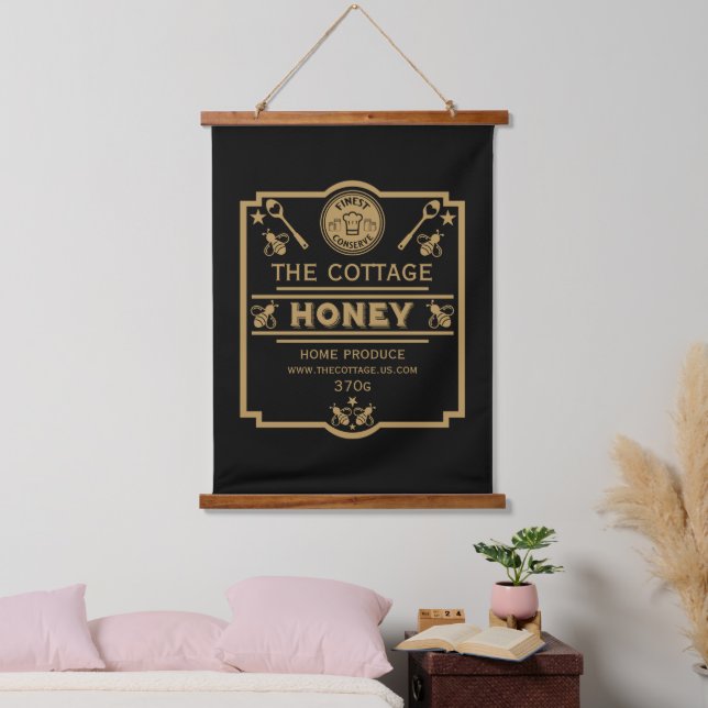 Honey Seller Wandteppich Mit Holzrahmen (Schlafzimmer)