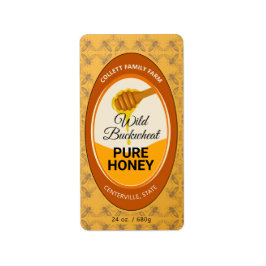 Honey Spoon Family Farm Honey Food Labels Adressaufkleber