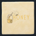 Honey Stone Coaster Steinuntersetzer<br><div class="desc">🖤</div>