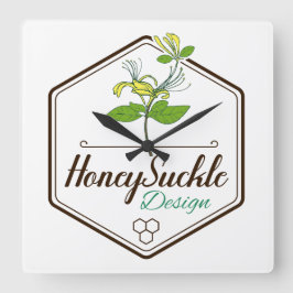 Honey Suckle Quadratische Wanduhr