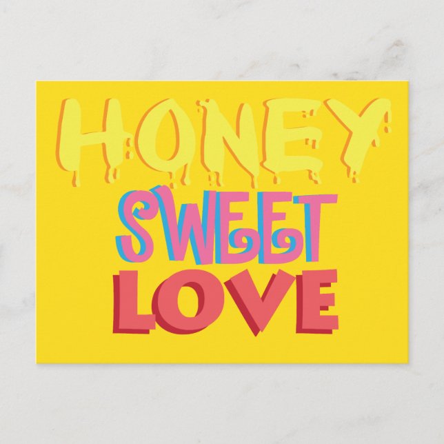 Honey Sweet Love Postkarte (Vorderseite)