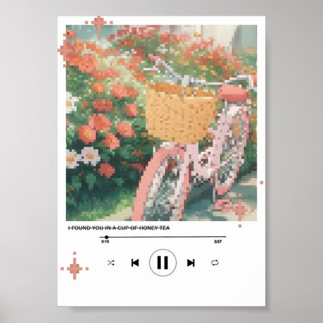 Honey Tea Bicycle - Cotattcore Music Poster (Vorne)