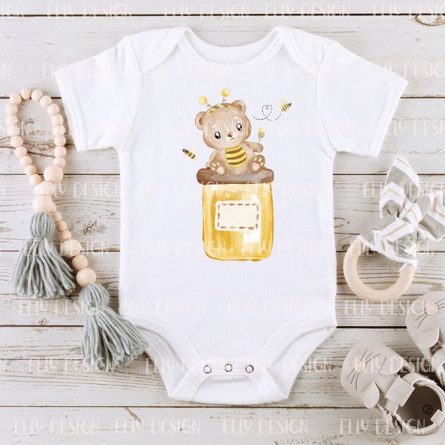 Honey Teddy Bear Baby Bodysuit Baby Strampler (Von Creator hochgeladen)