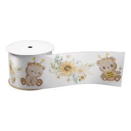 Honey Teddy Bear Ribbon Satinband