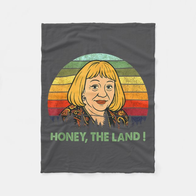 Honey The Land Meme Funny Psychic Quote  Fleecedecke (Vorderseite)