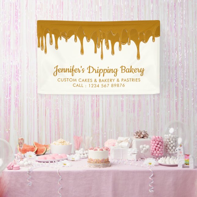 Honey Tropfen Bakery Koch Café Cake Display Banner (Party)