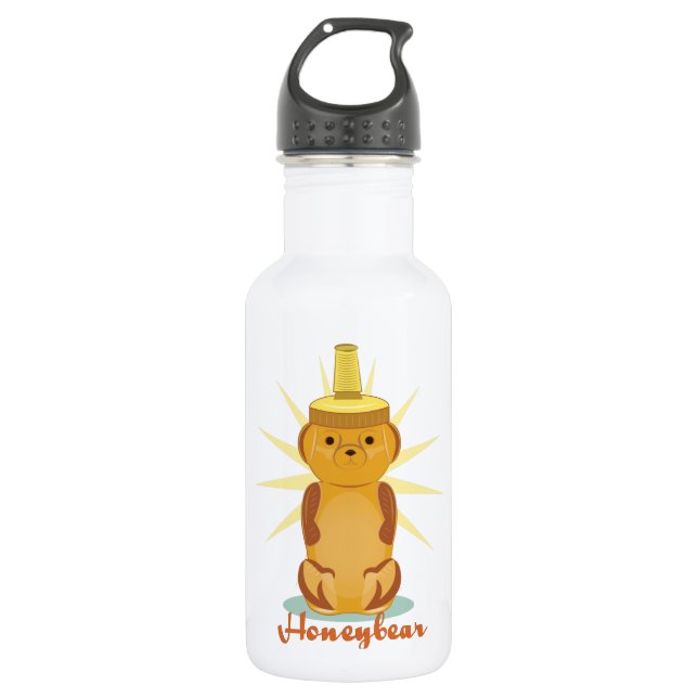 Honeybear Glas Trinkflasche (Vorderseite)