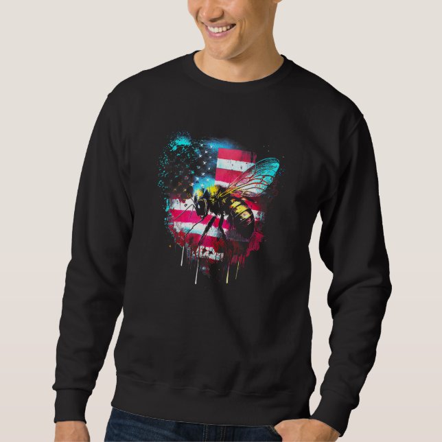 Honeybee and bumble bee for American hive beekeepe Sweatshirt (Vorderseite)