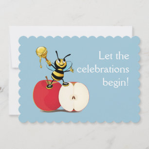 Honeybee Apple Rosh HaShana Einladung