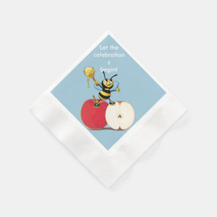 Honeybee Apple Rosh HaShana Serviette
