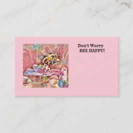 HONEYBEE AUF EINEM SPIDERWARTPINK - FLORISTKARTE BEGLEITKARTE