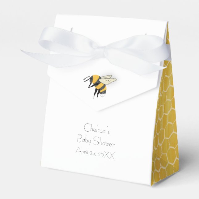 Honeybee Baby Shower Geschenkschachtel (Vorderseite)