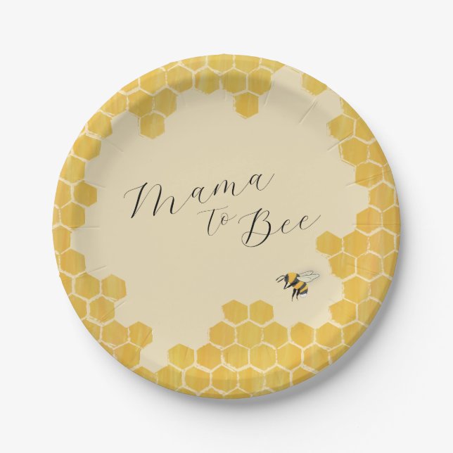 Honeybee Baby Shower Paper Teller (Vorderseite)