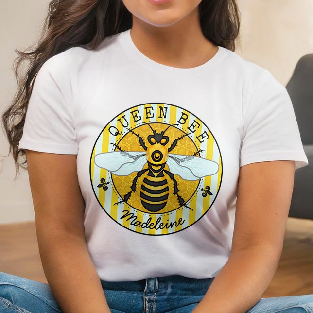Honeybee Bumblebee Queen Bee Honey | PERSONALISIER T-Shirt (Von Creator hochgeladen)