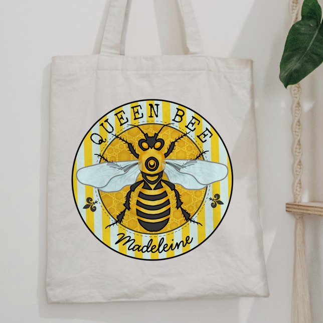 Honeybee Bumblebee Queen Bee Hübsch | PERSONALISIE Tragetasche (Von Creator hochgeladen)