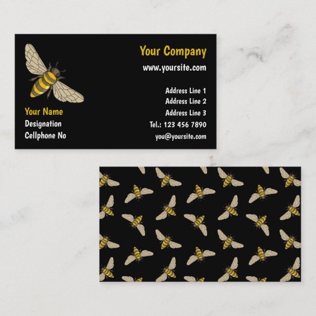Honeybee Business Card Visitenkarte (Vorne/Hinten)