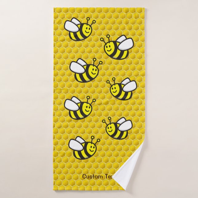 Honeybee-Cartoon Badhandtuch Set (Badehandtuch)