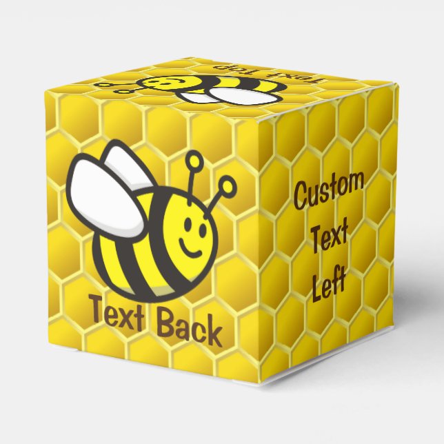Honeybee-Cartoon Geschenkschachtel (Rückseite)