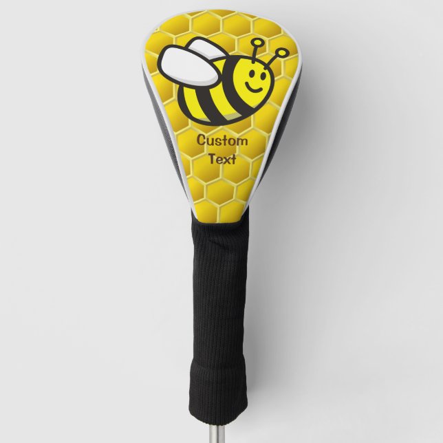 Honeybee-Cartoon Golf Headcover (Vorderseite)
