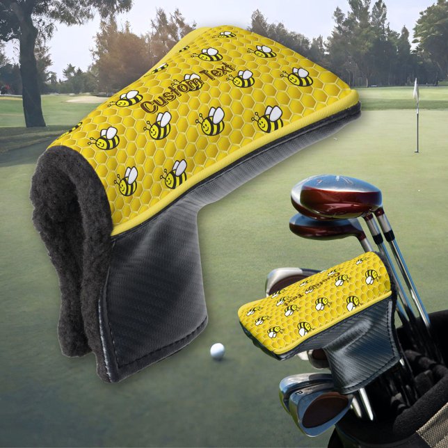 Honeybee Cartoon Pattern Golf Headcover (Von Creator hochgeladen)