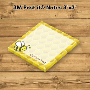 Honeybee-Cartoon Post-it Klebezettel