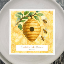 Honeybee Hive Baby Shower Serviette
